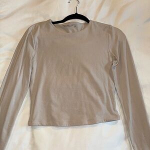 Abercrombie Women's Beige Long Sleeve Top